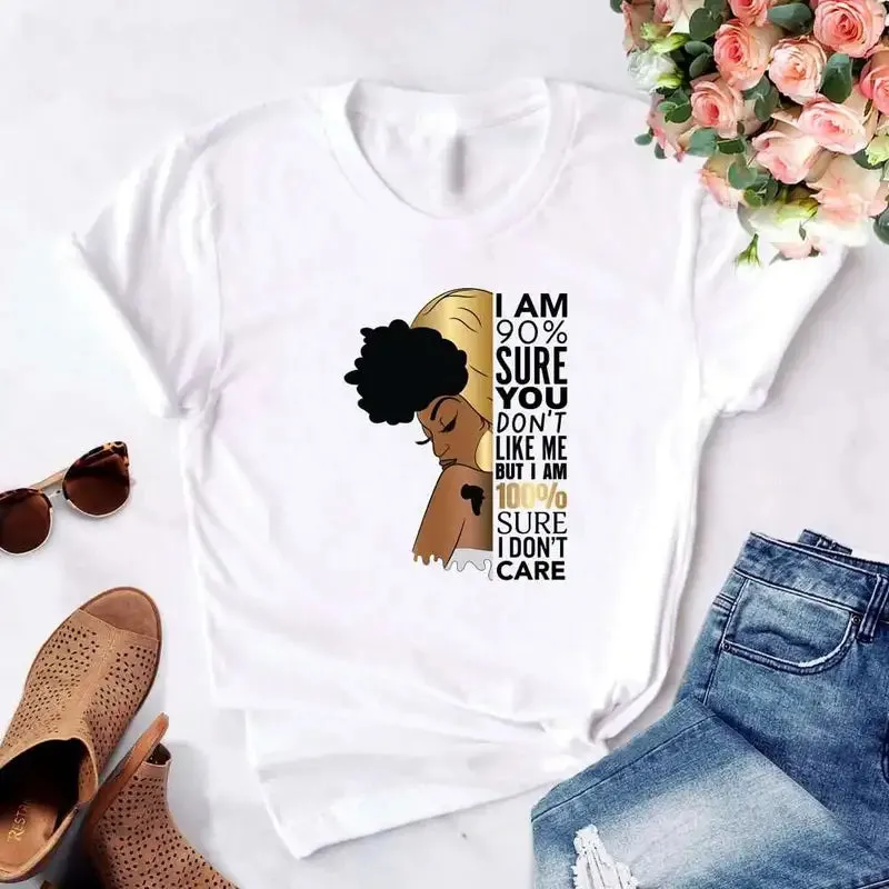 100 percent sure I Don't Care Design Trendy Iron-on Heat Transfer