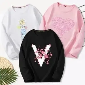 3 Pcs Kids Girls T-shirts Princess Toddler Baby Clothes