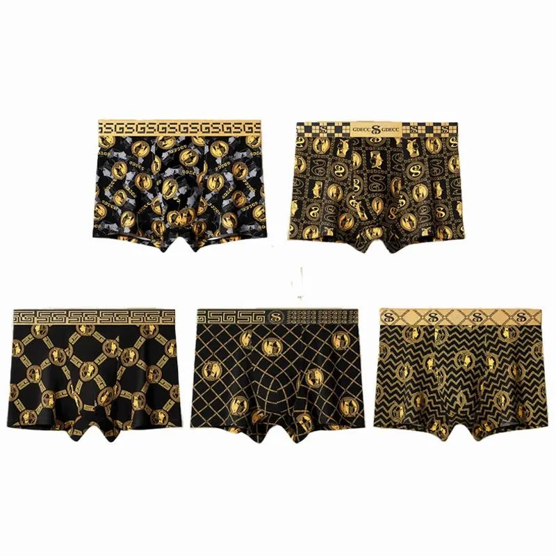 8Pcs/Men's Boxer Antibacterial Underwear Boxers Panties Cotton Breathable Shorts Underpants