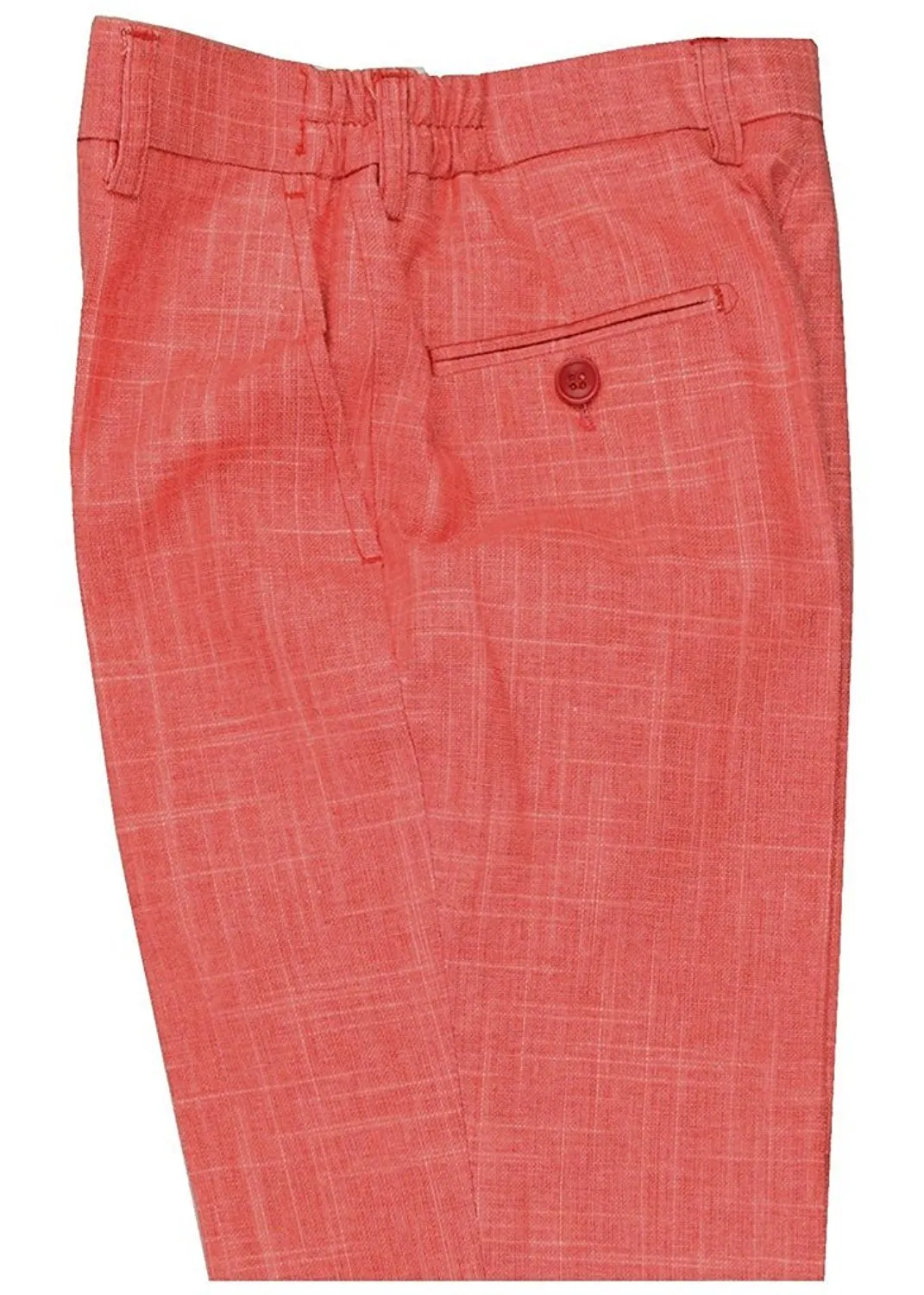 Alberto Boy's Regular Fit Formal 5 Piece Linen Suit Set with Shirt, Vest, Hanky, Tie - CLEARANCE, FINAL SALE!
