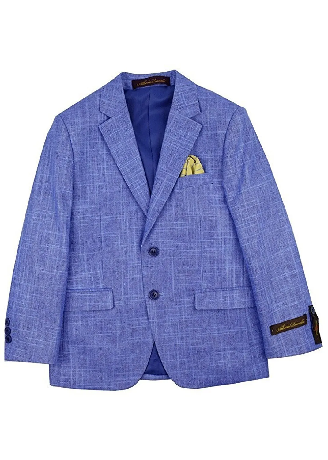 Alberto Boy's Regular Fit Formal 5 Piece Linen Suit Set with Shirt, Vest, Hanky, Tie - CLEARANCE, FINAL SALE!