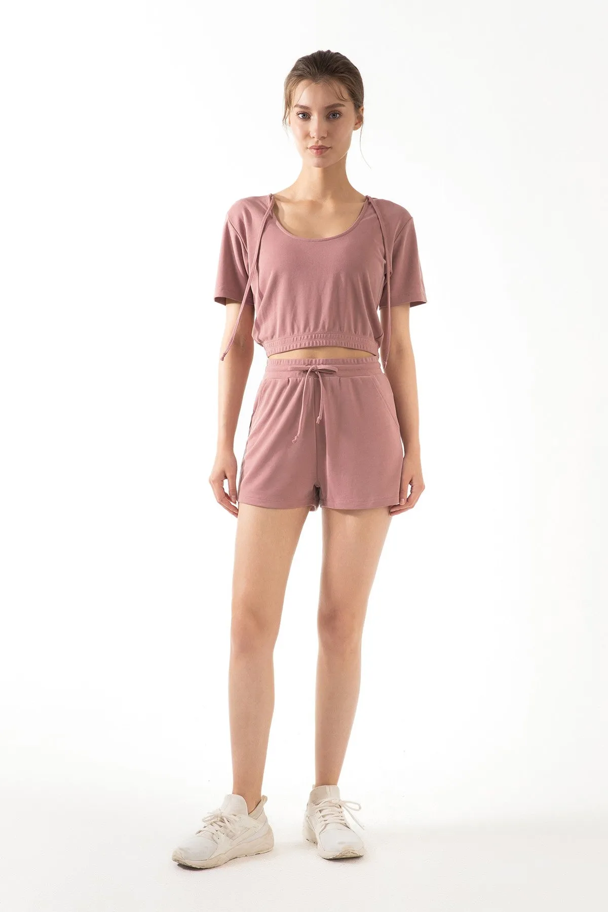 Athleisure Shorts with Drawstring