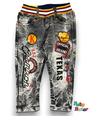 Baby Boy Stylish Jeans Pant In Black Color TEXAS