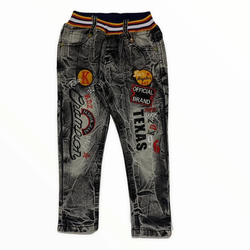 Baby Boy Stylish Jeans Pant In Black Color TEXAS