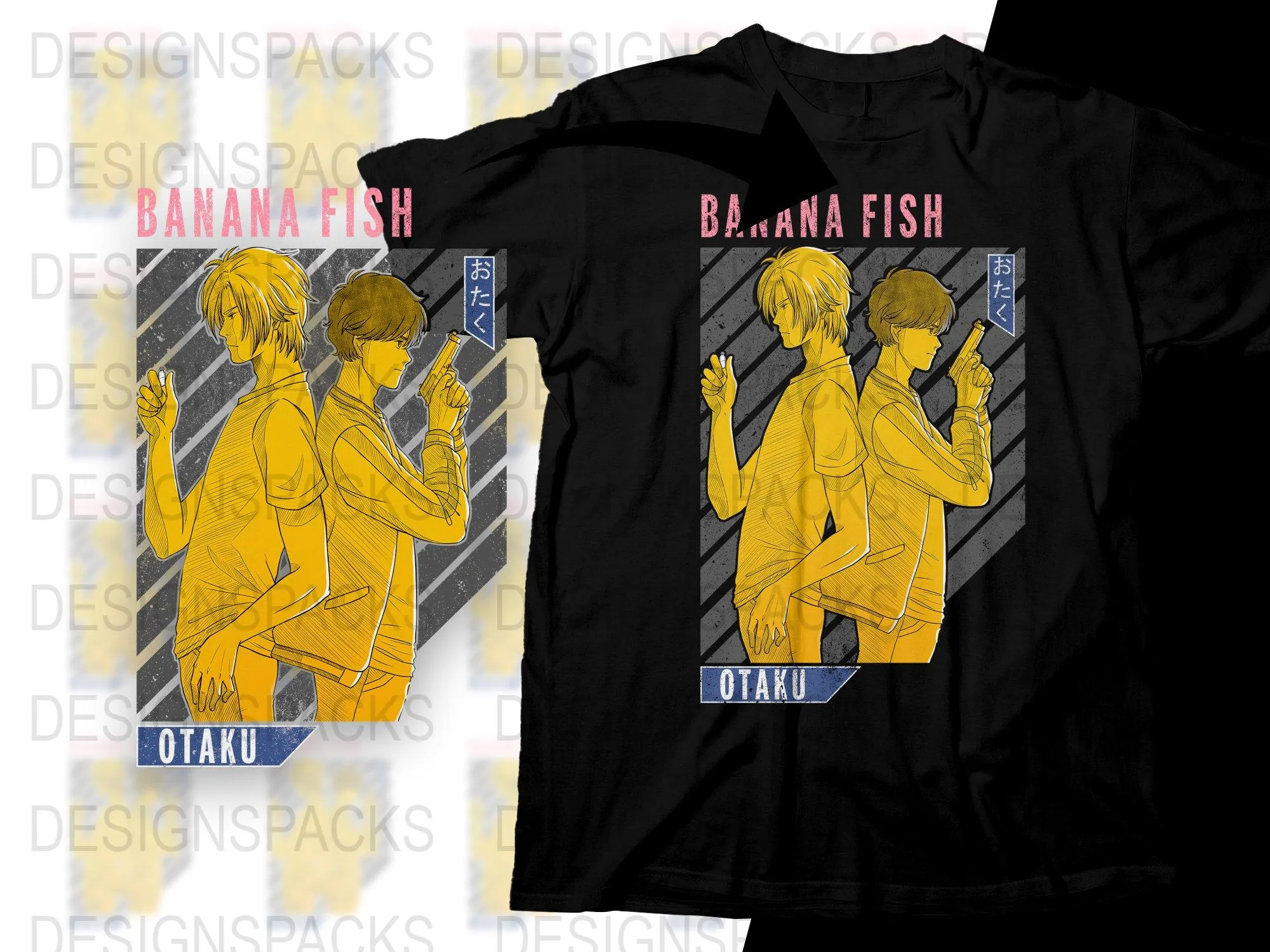 Banana Fish Otaku Fan Art Png Digital Download