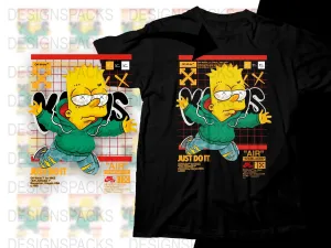 Bart Simpson Streetwear Graphic Png Digital Download
