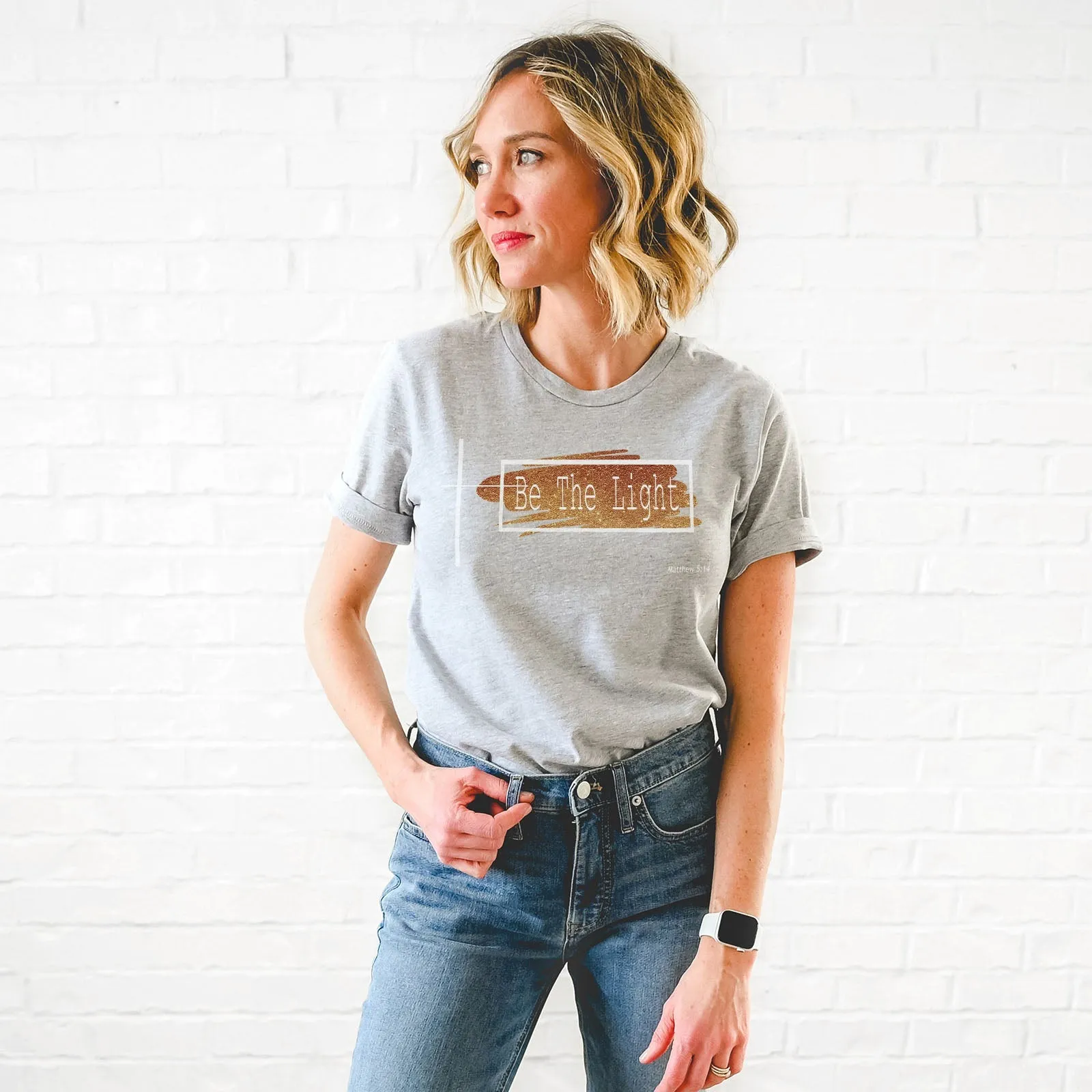 Be The Light Tee Shirts For Women - Christian Shirts for Women - Religious Tee Shirts
