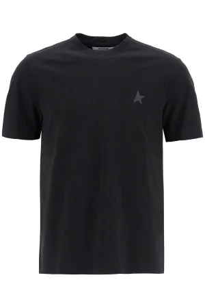 black cotton t-shirt with visible logo GMP01220 P000593 BLACK