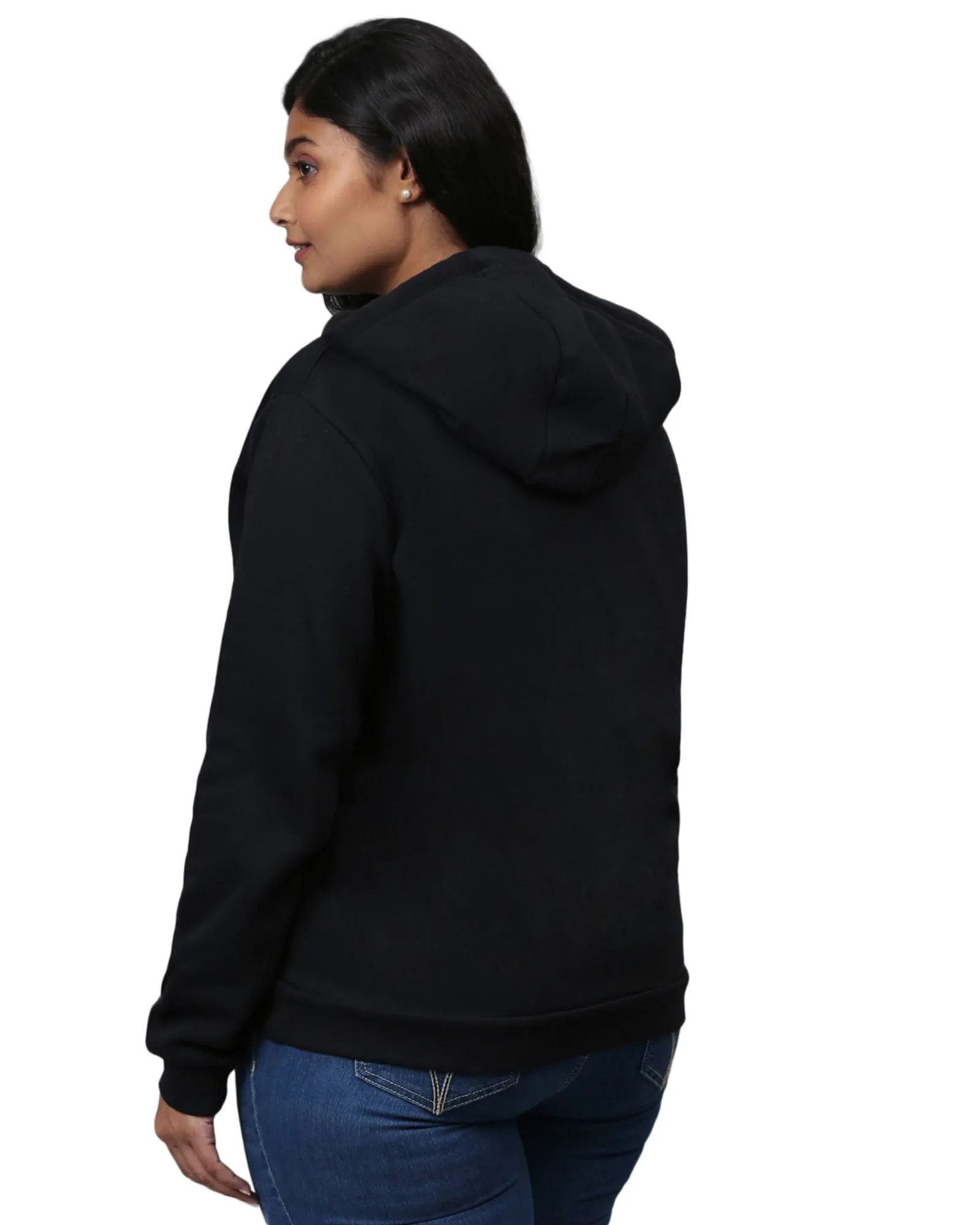 Black "Slay All Day" Sweatshirt with Hoodie | Mustard
