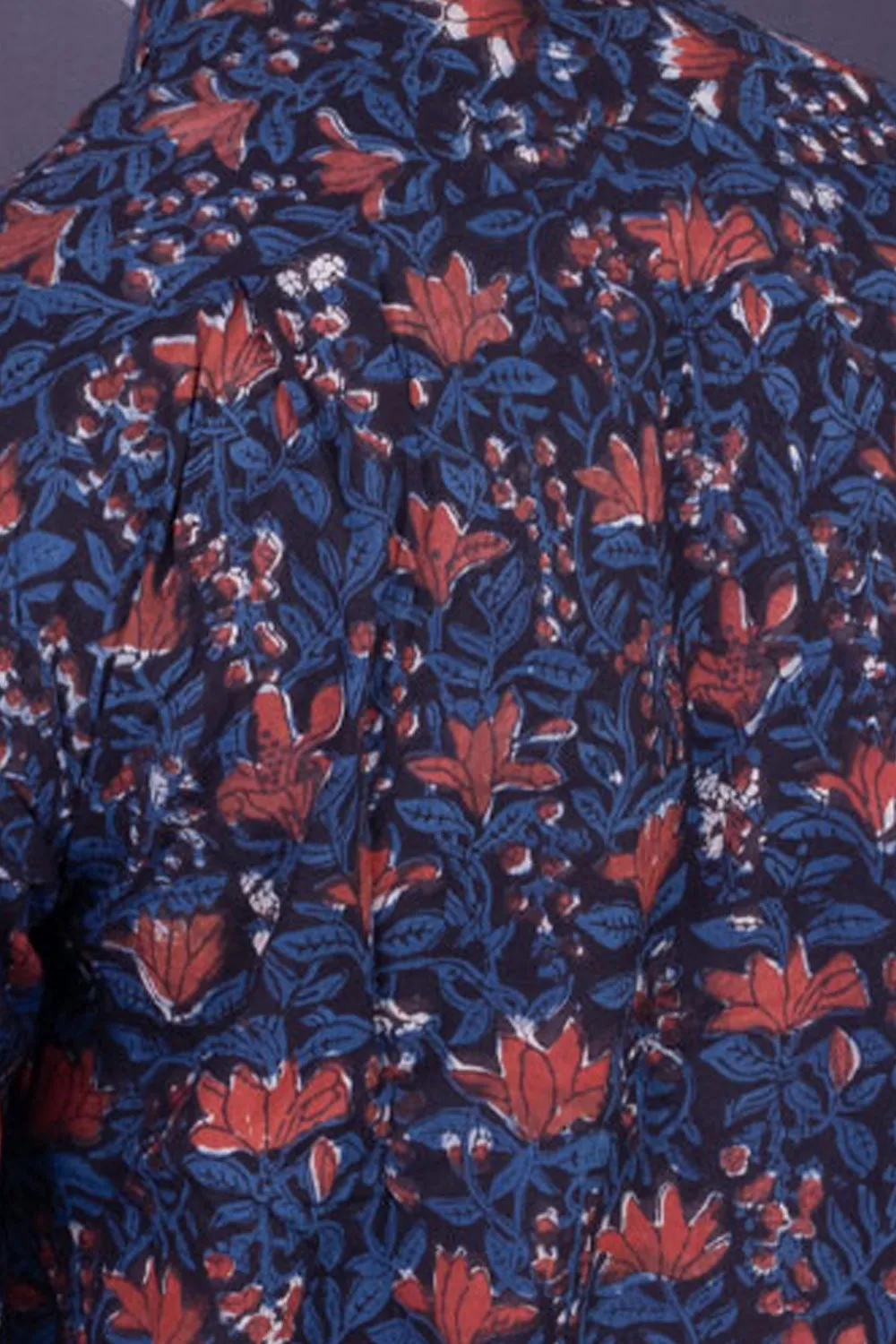 Blue Half Sleeve Jahota Printed Cotton Mens Shirt 10074318