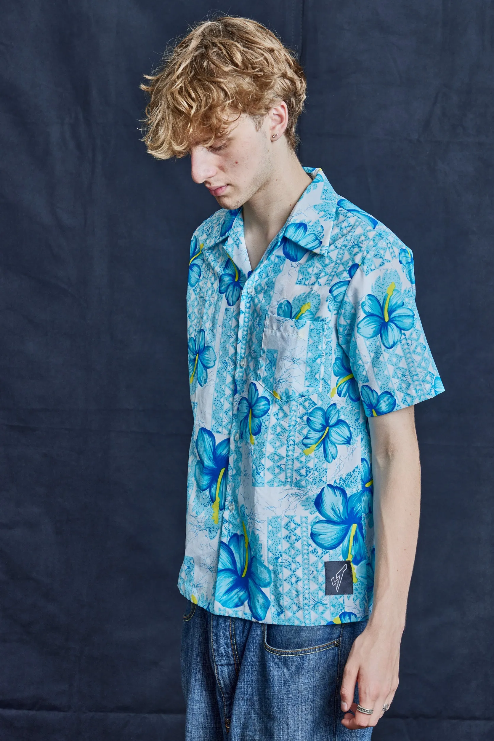 Blue Hibiscus Hawaiian Shirt