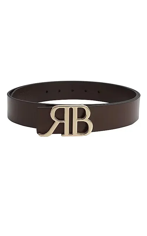 Brown Plain Leather Men's Belt