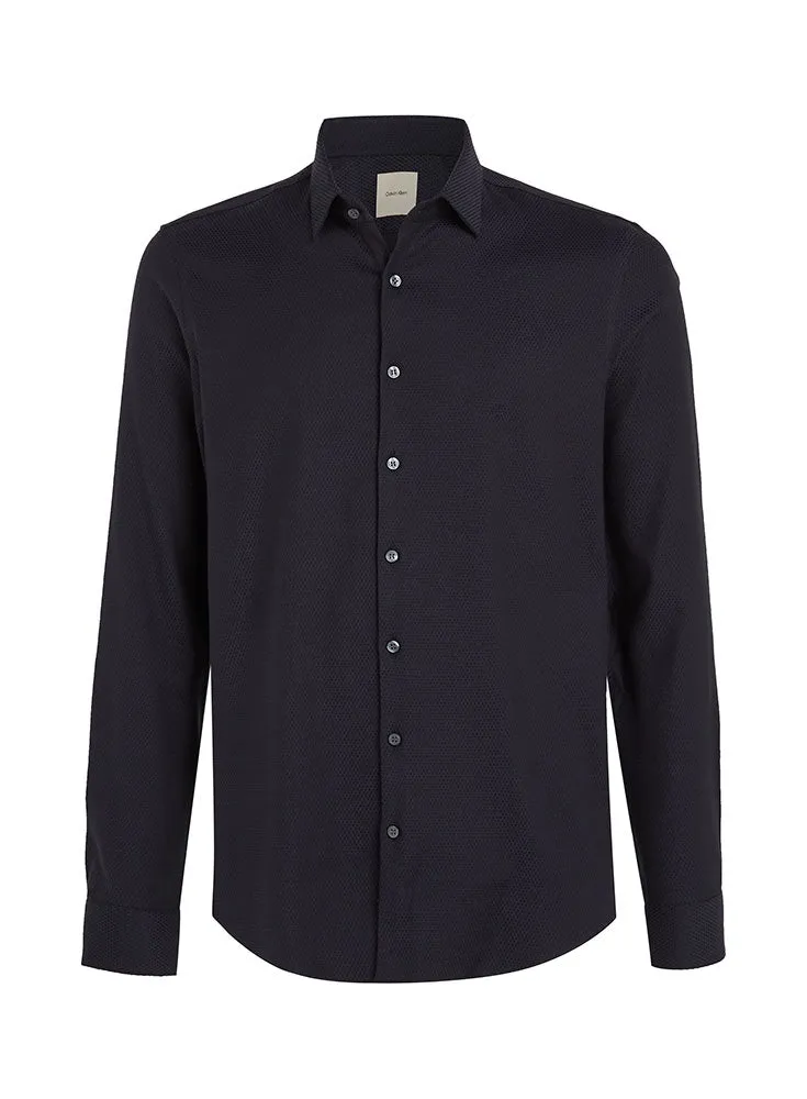 Calvin Klein Non Iron Tonal Dobby Slim Shirt