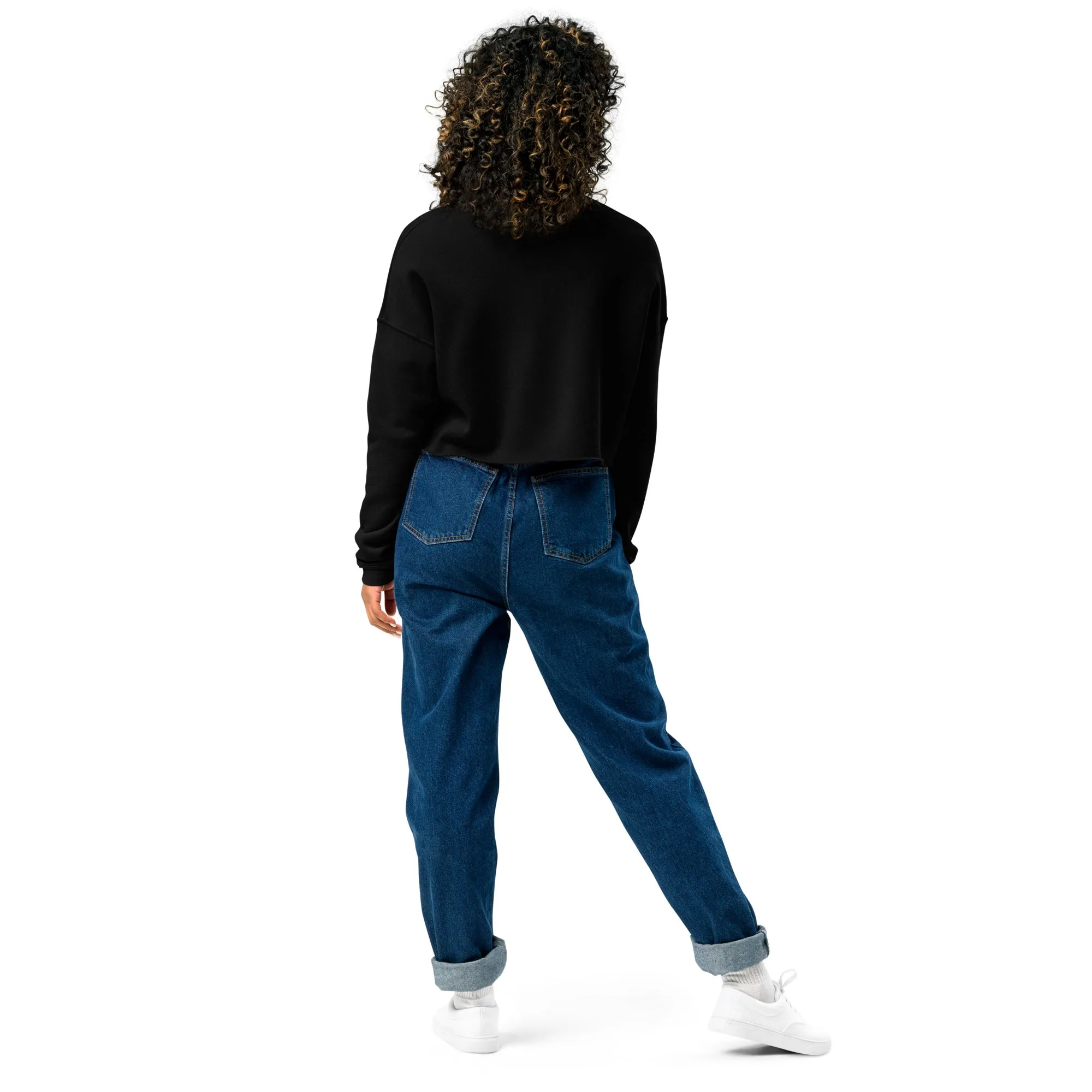 Crop Sweatshirt Womens (I Am A Beautiful Goddess Just the Way I Am - Inspiration 0016)