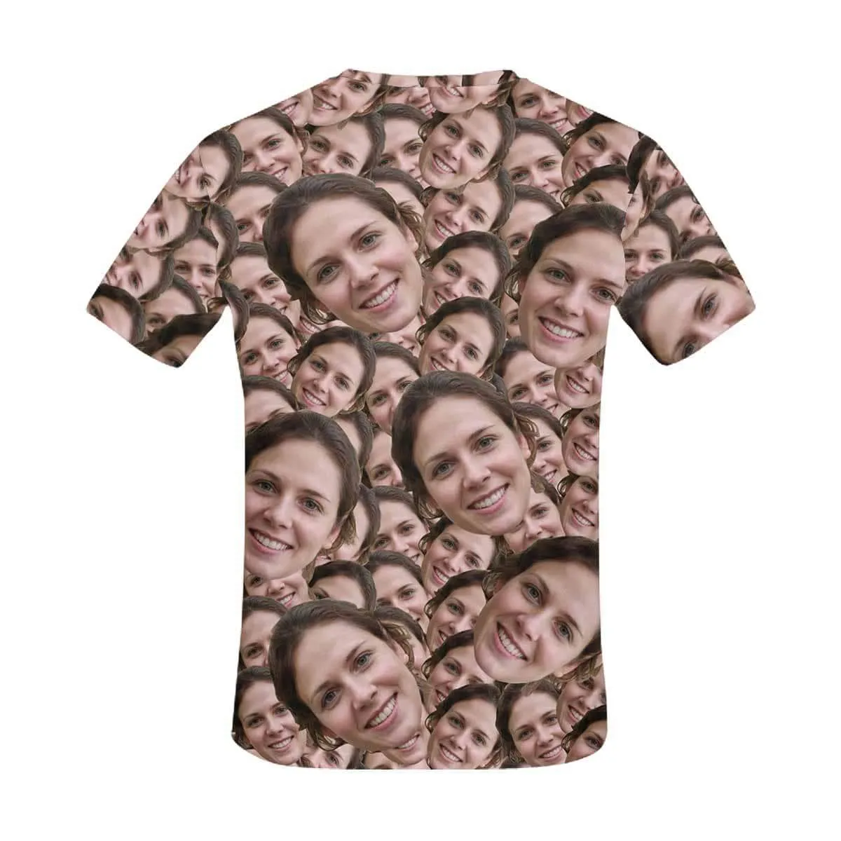 Custom Face Shirts Seamless Head Your Face on Men's All Over Print T-shirt for Him