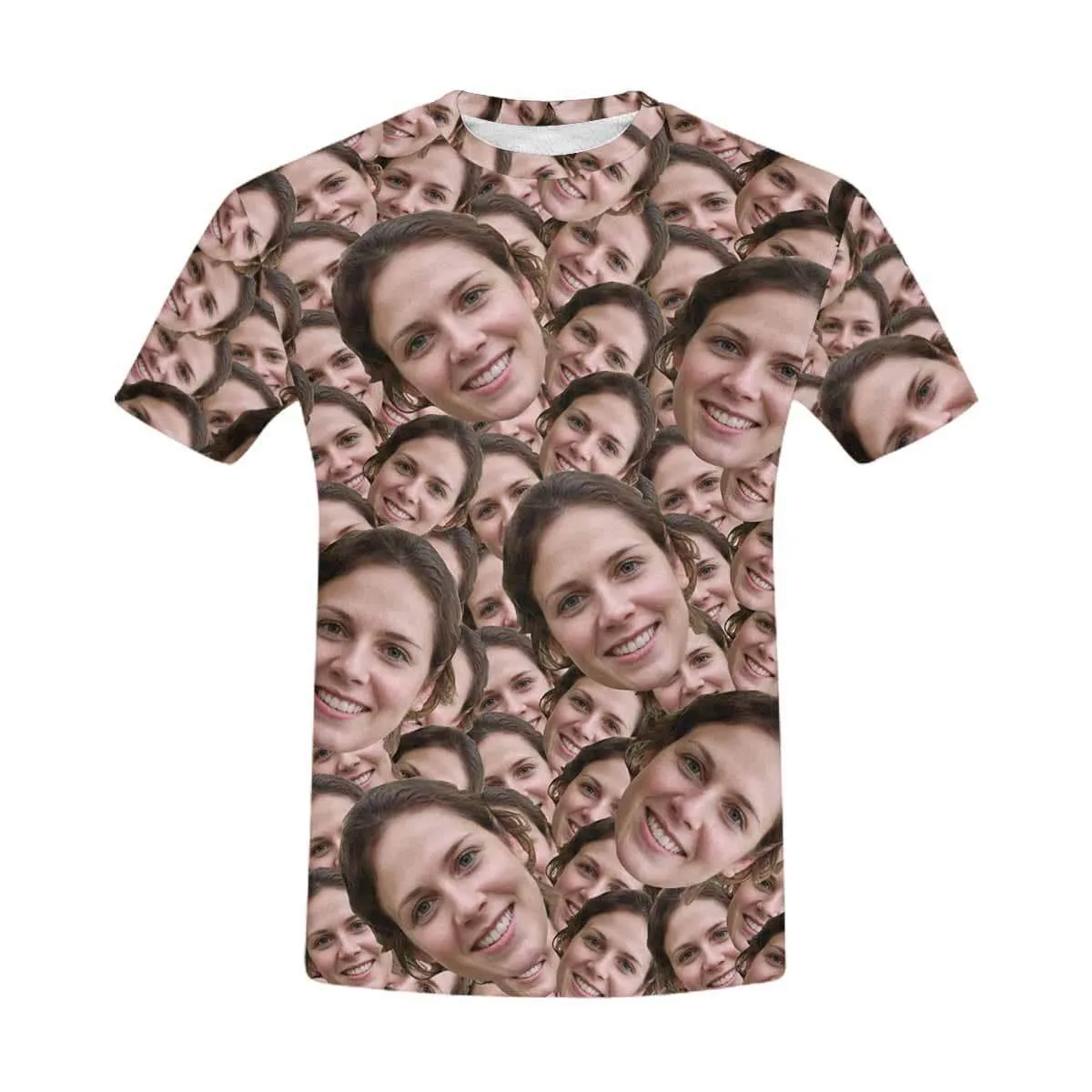 Custom Face Shirts Seamless Head Your Face on Men's All Over Print T-shirt for Him