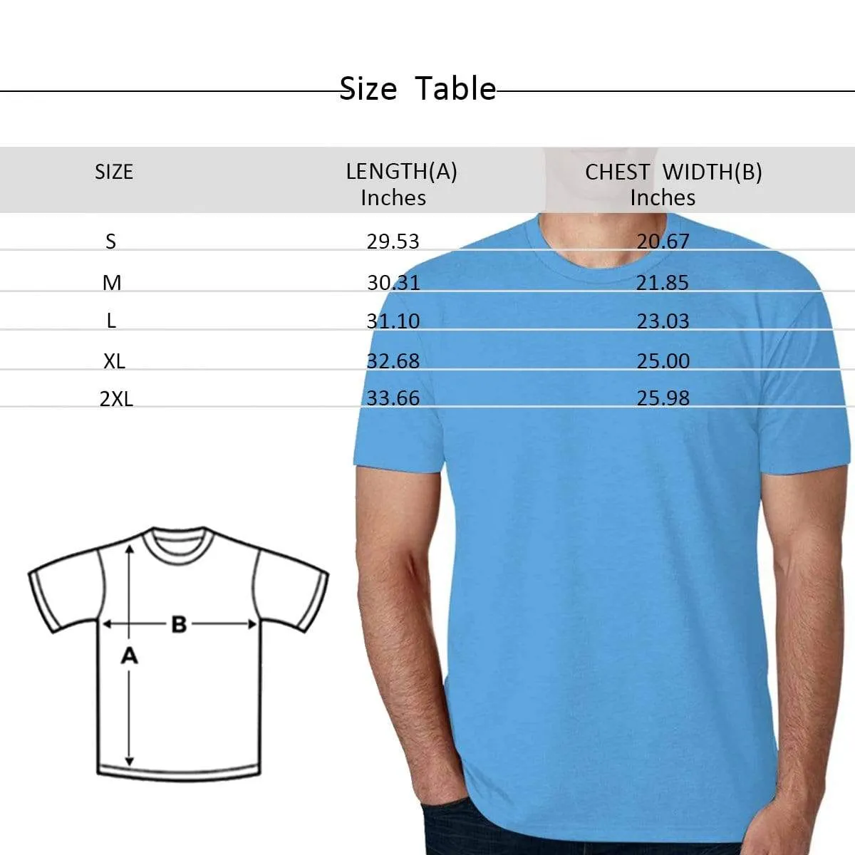 Custom Face Shirts Seamless Head Your Face on Men's All Over Print T-shirt for Him