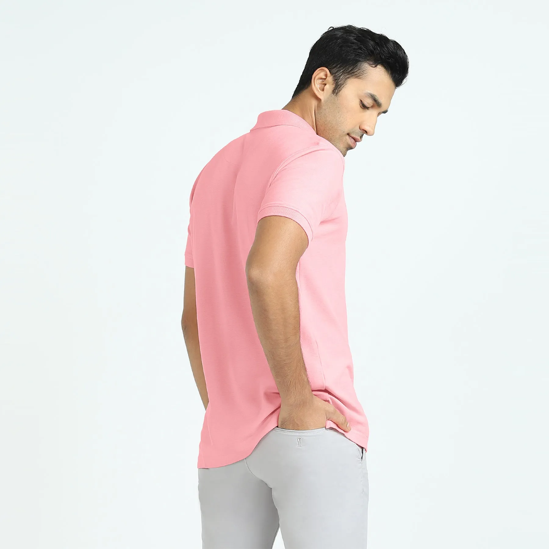 Element Combed Cotton Polo T-shirts French Pink