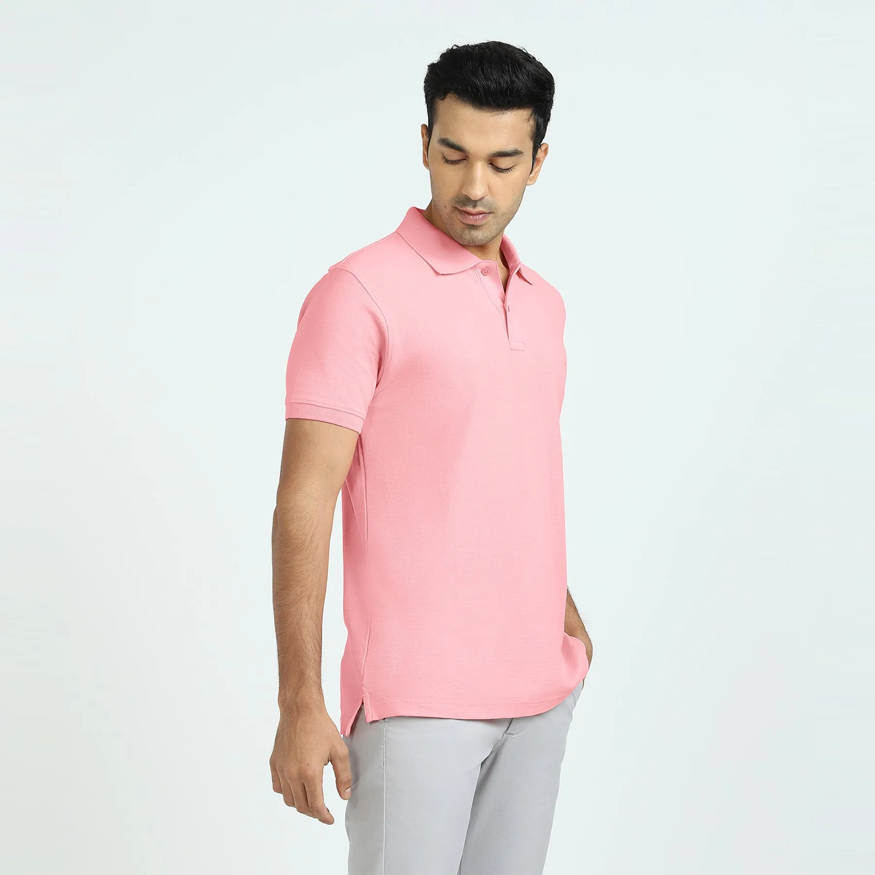 Element Combed Cotton Polo T-shirts French Pink