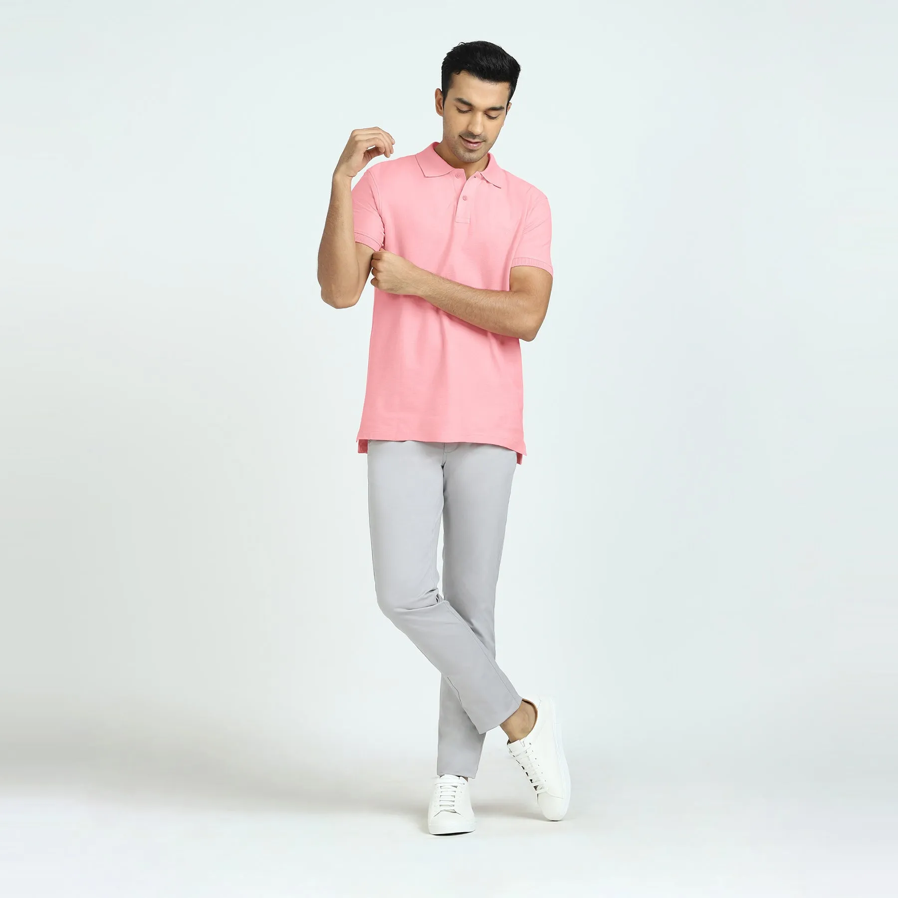 Element Combed Cotton Polo T-shirts French Pink