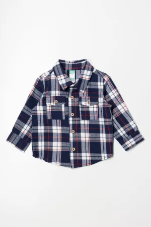 Flannel Shirt Navy And Red