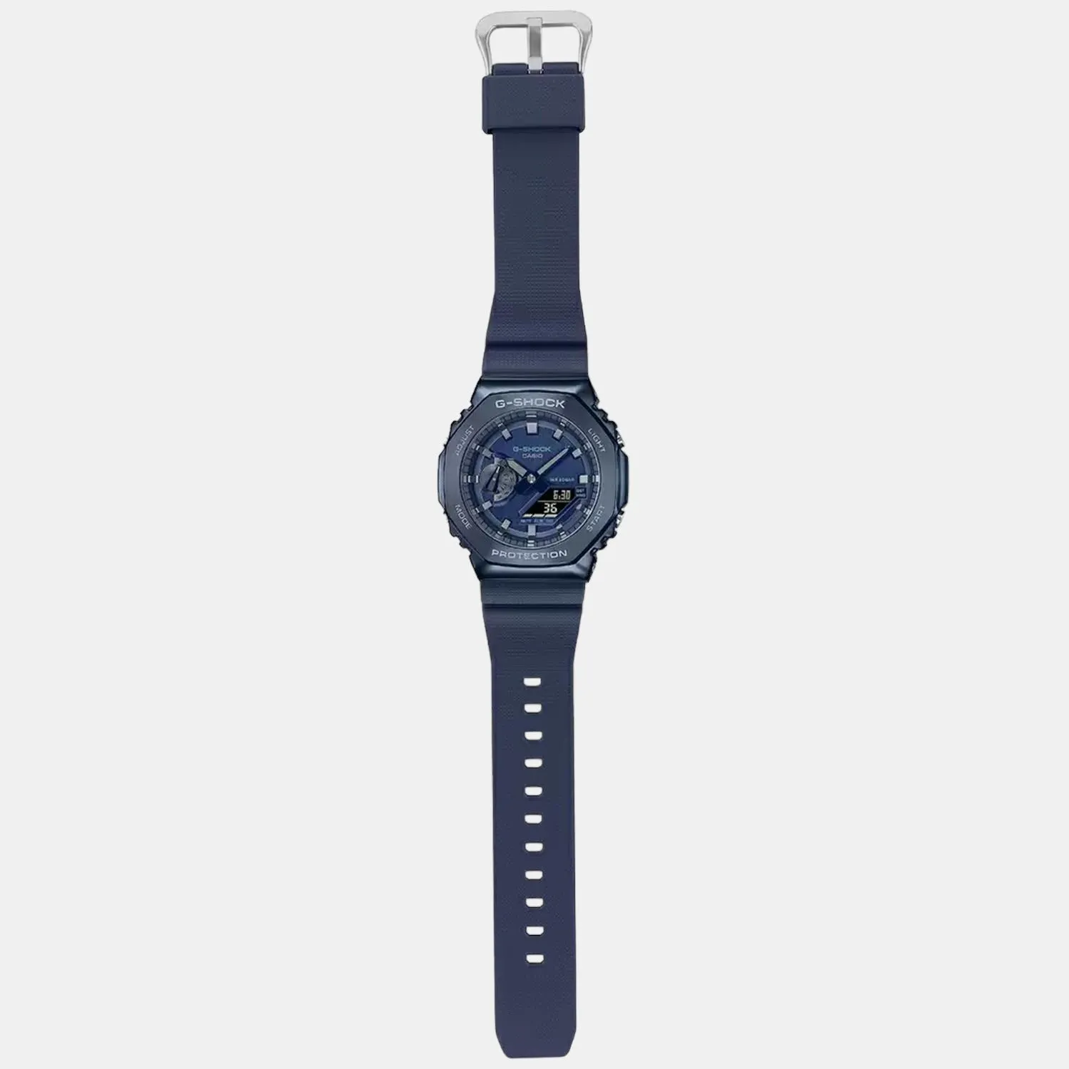 G-Shock Men's Blue Metal Covered Dial Analog-Digital Resin Watch G1162 - GM-2100N-2ADR