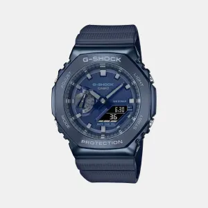 G-Shock Men's Blue Metal Covered Dial Analog-Digital Resin Watch G1162 - GM-2100N-2ADR