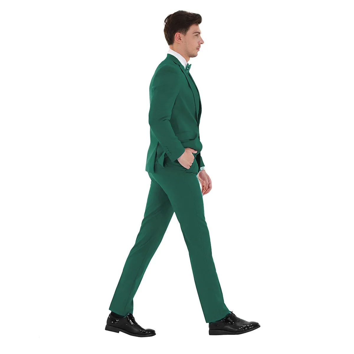 Green 3-Piece Slim Fit Suit