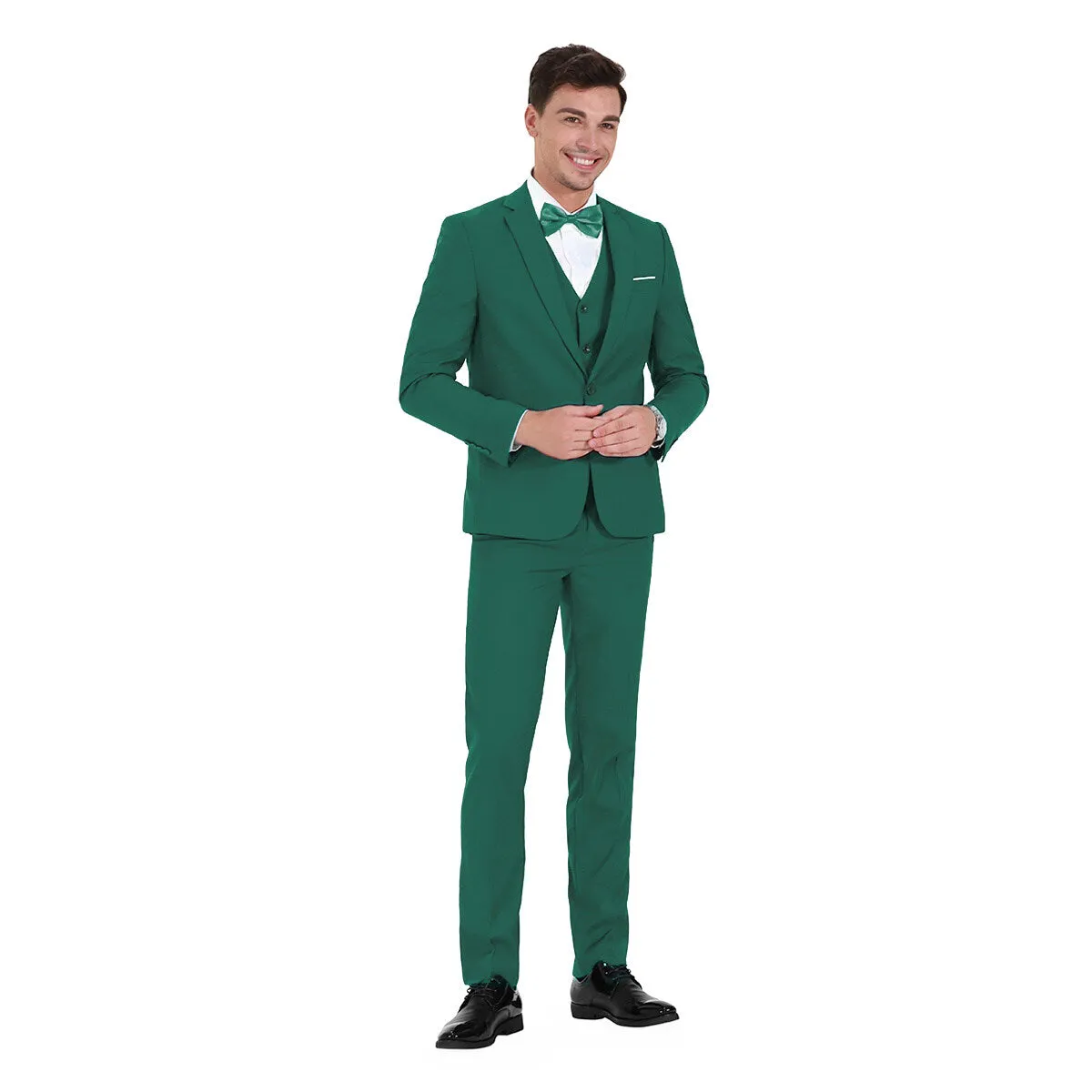 Green 3-Piece Slim Fit Suit