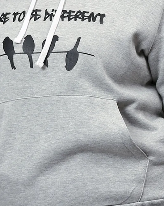 Grey Bird Motif Sweatshirt | Light Grey