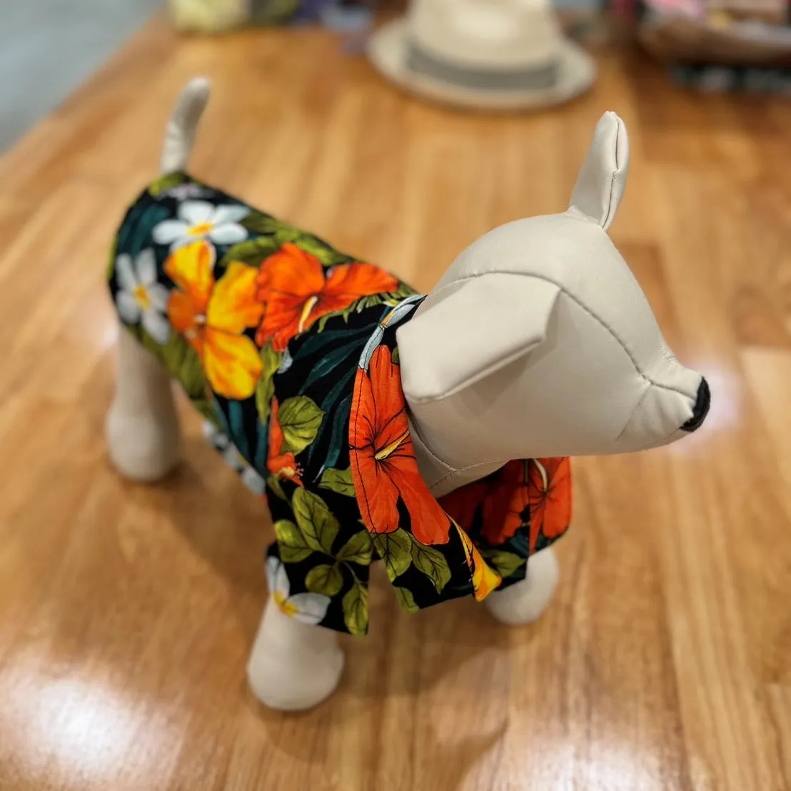 Hawaiian Dog Shirts Vibrant Colorful Flower Print［Dog and owner hawaii shirts］