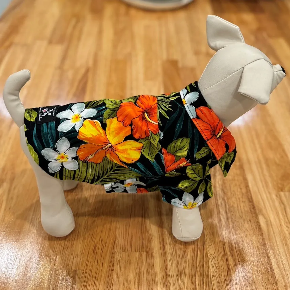 Hawaiian Dog Shirts Vibrant Colorful Flower Print［Dog and owner hawaii shirts］