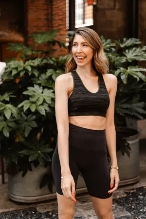 High Waist Bike Shorts: BLACK