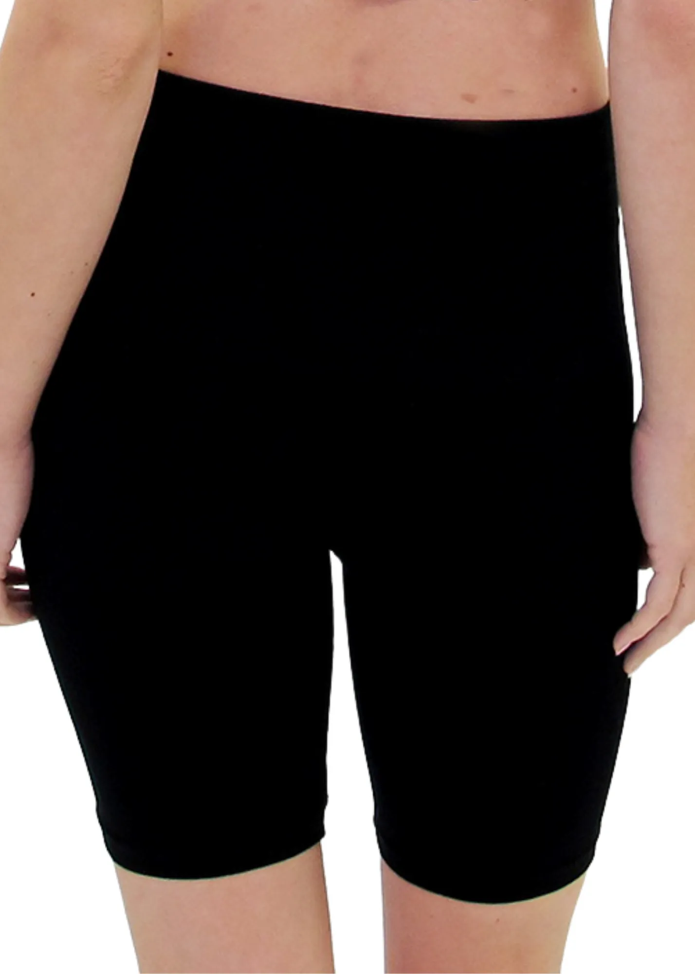 High Waist Bike Shorts: BLACK