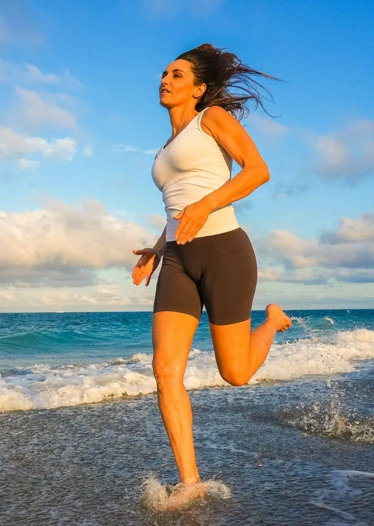 High Waist Bike Shorts: BLACK