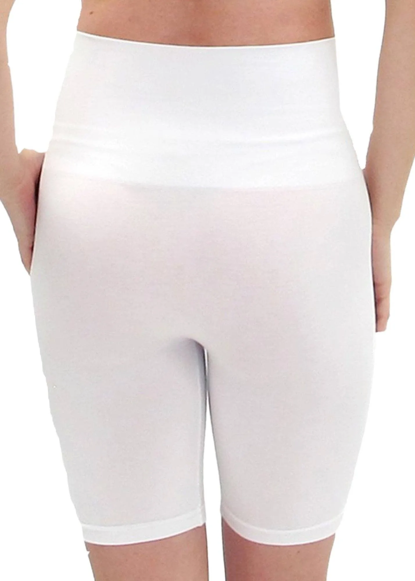 High Waist Bike Shorts: WHITE