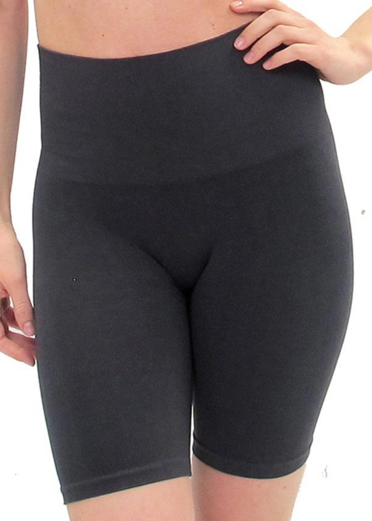 High Waist Bike Shorts: WHITE