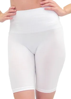 High Waist Bike Shorts: WHITE