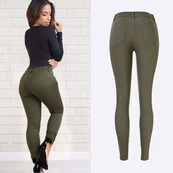 High Waist Plus Size Holes Slim Hot Jeans