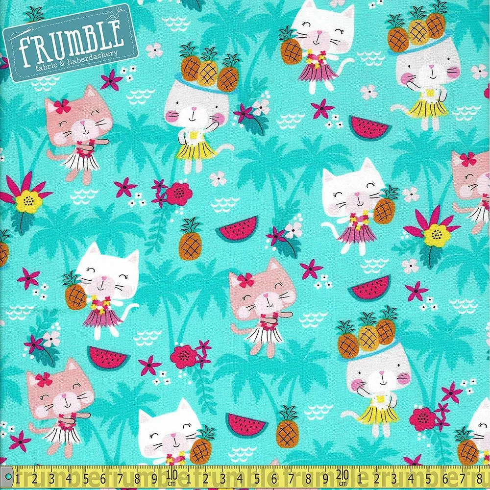 Hula Cats Aqua