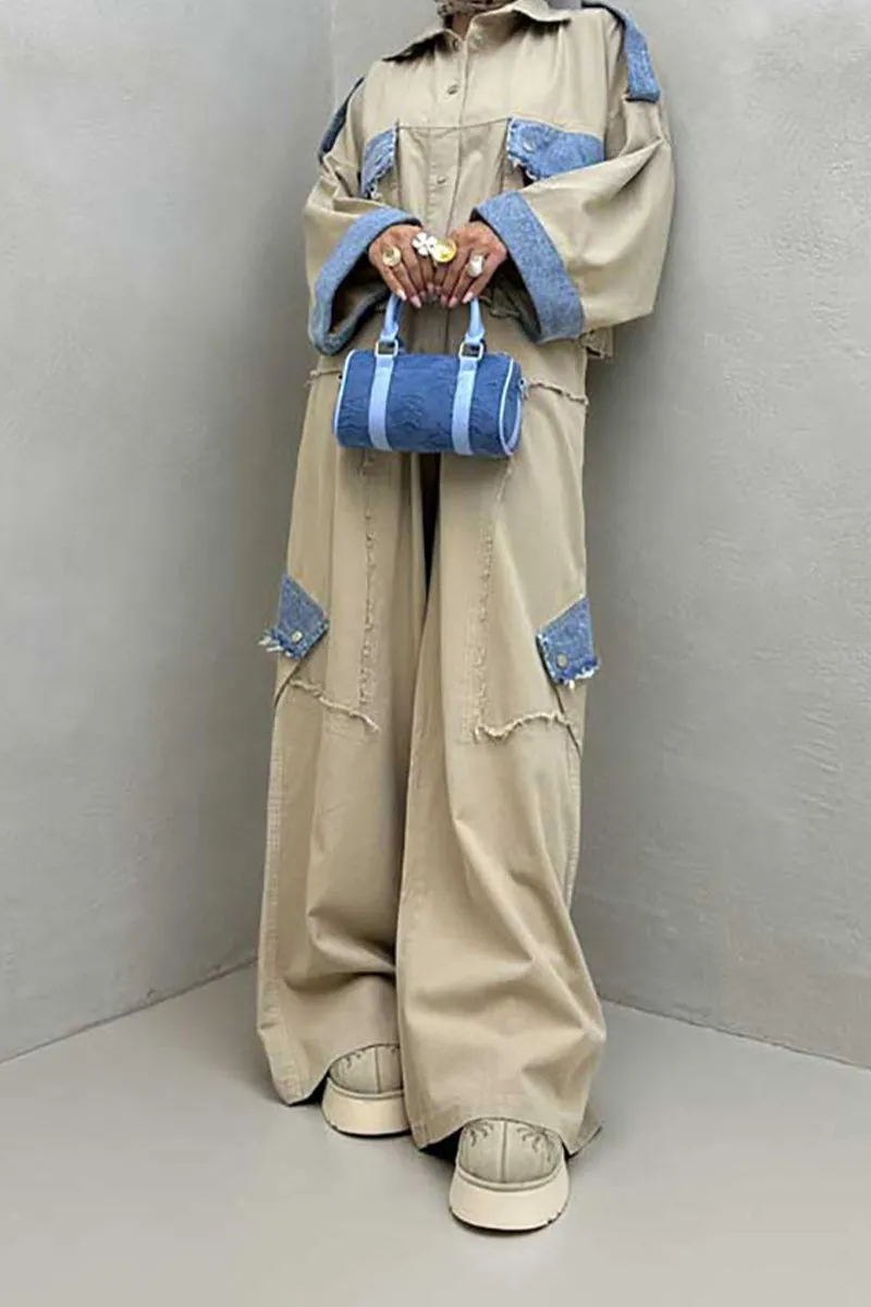 HUT1177 Luxe Layered Denim Set