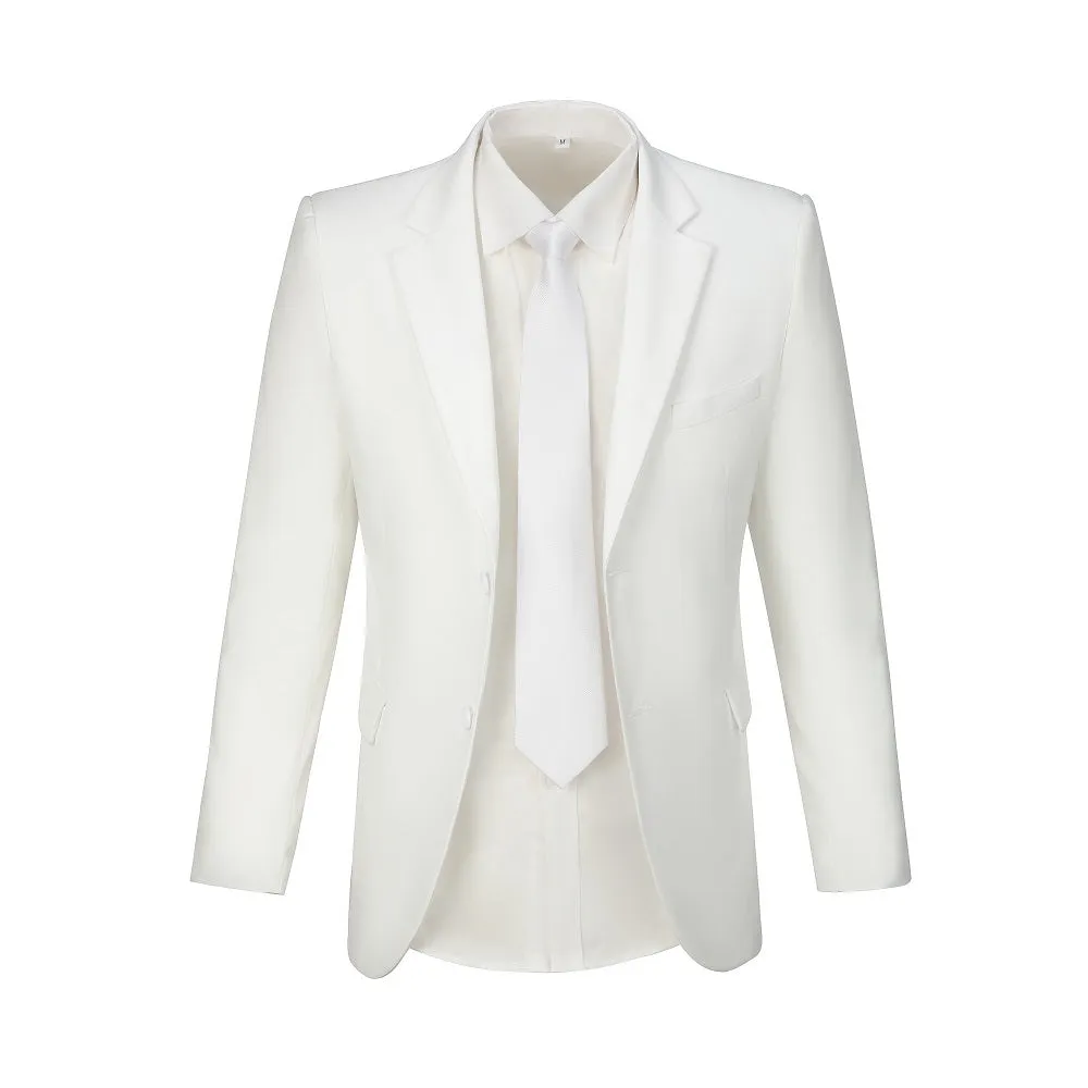 Ivory Men's Two Button Blazer for Party, Wedding and Business