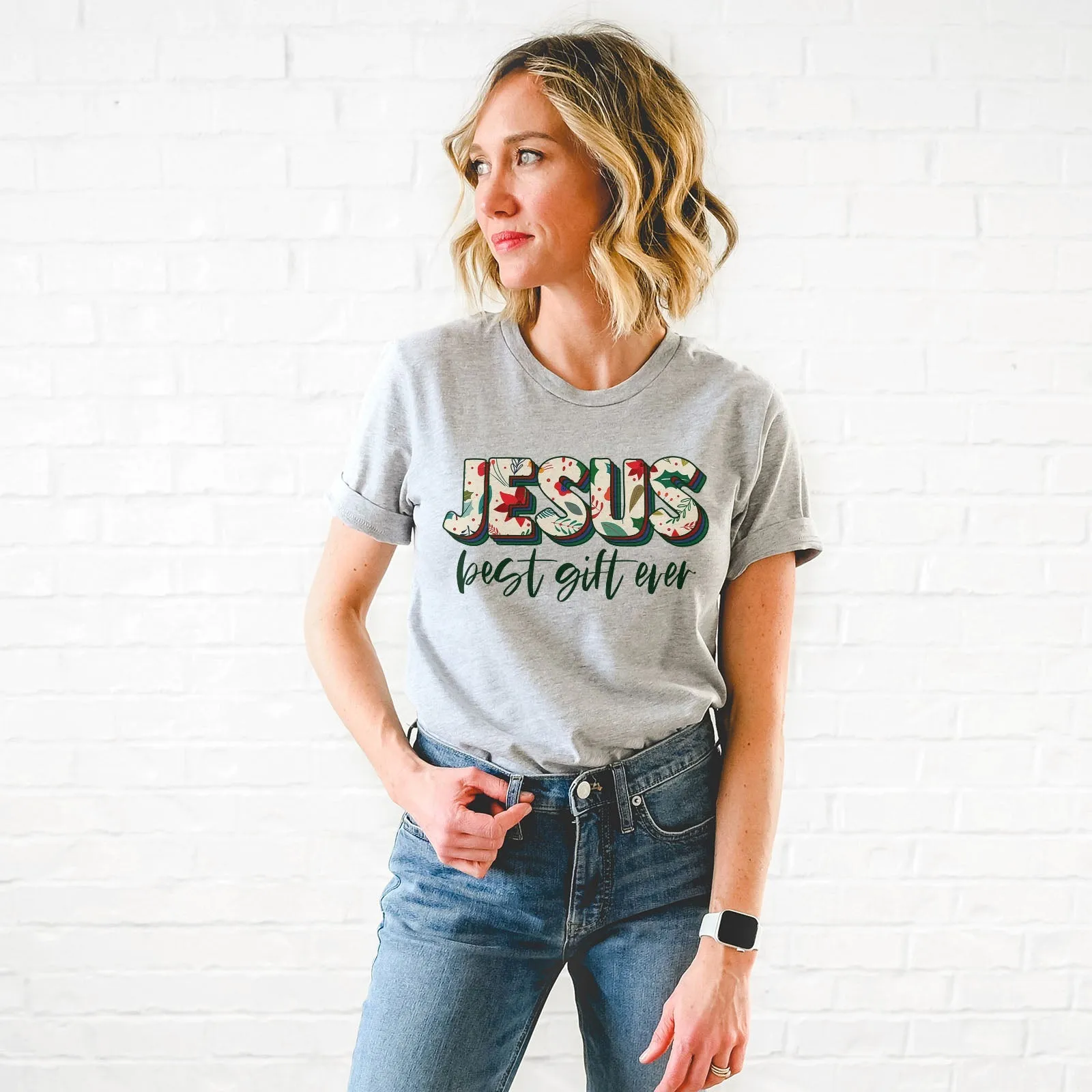 Jesus Best Gift Ever Tee Shirts For Women - Christian Shirts for Women - Religious Tee Shirts