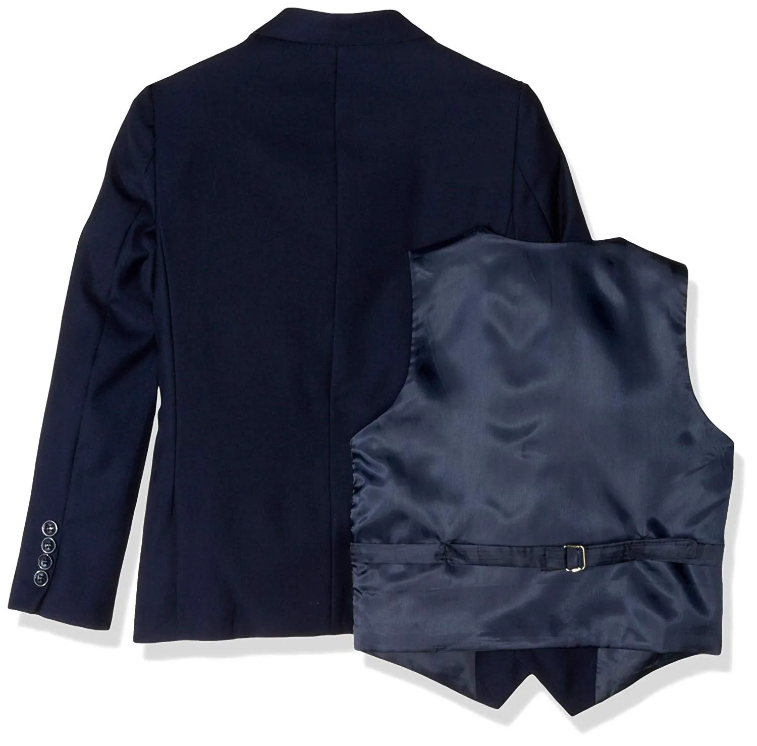 Jodano Boy's Formal 3 Piece (Jacket Vest Pants) Natural Stretch Slim Fit Dress Suit Set