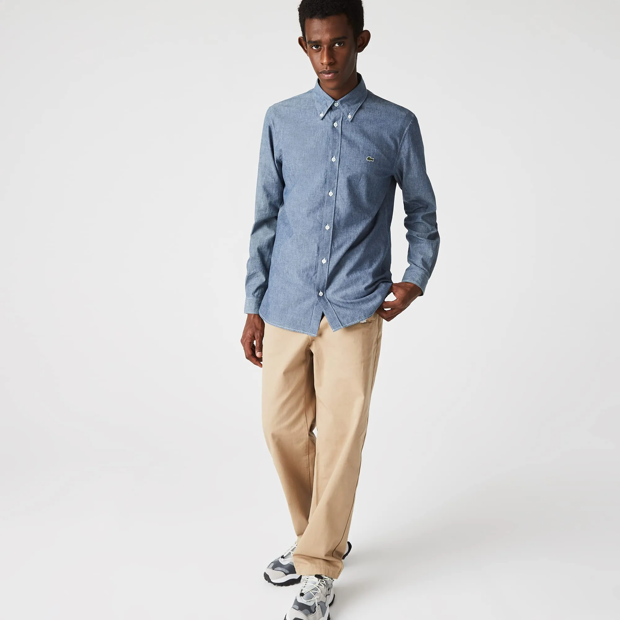 Lacoste Men's Slim Shirts (Blue)