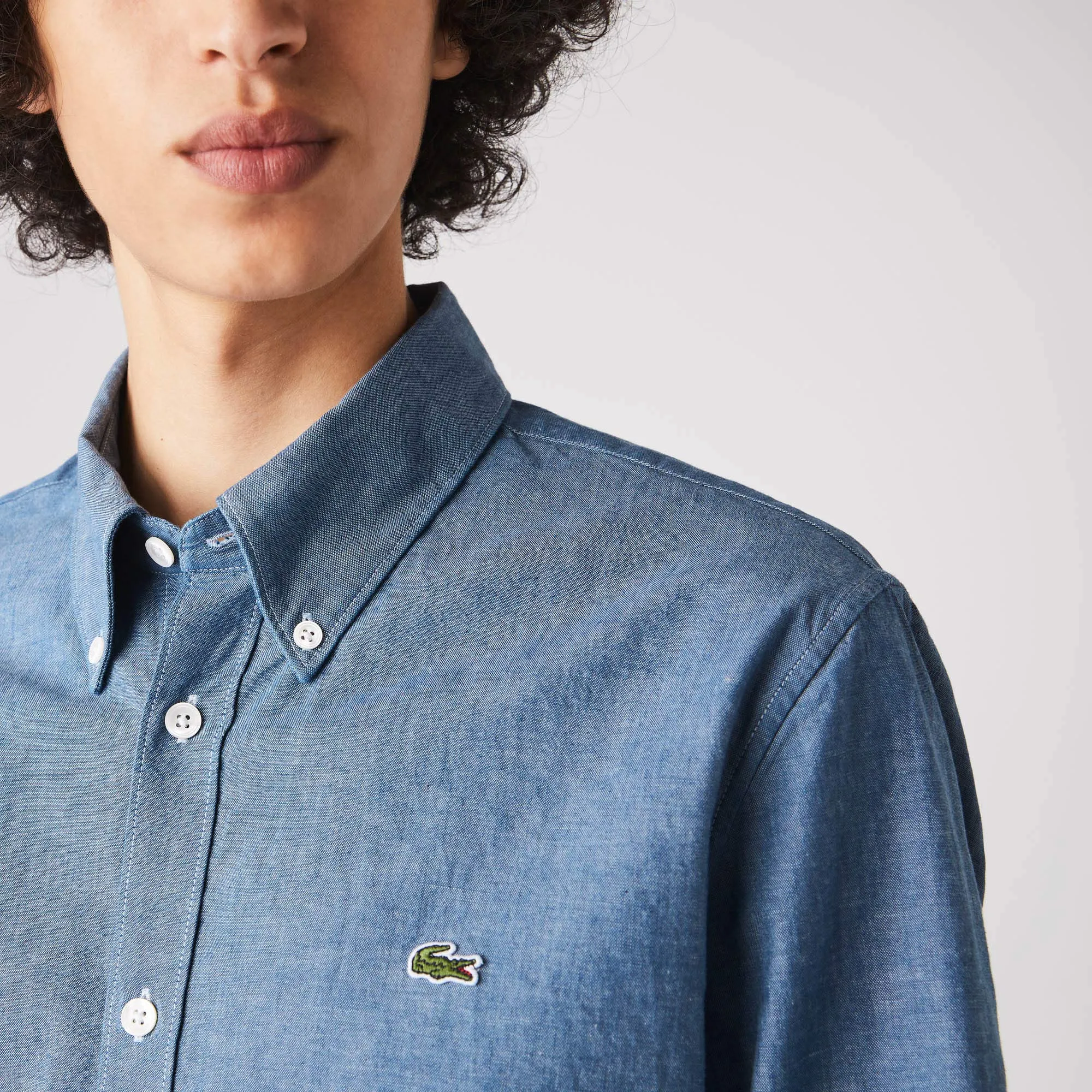 Lacoste Men's Slim Shirts (Blue)