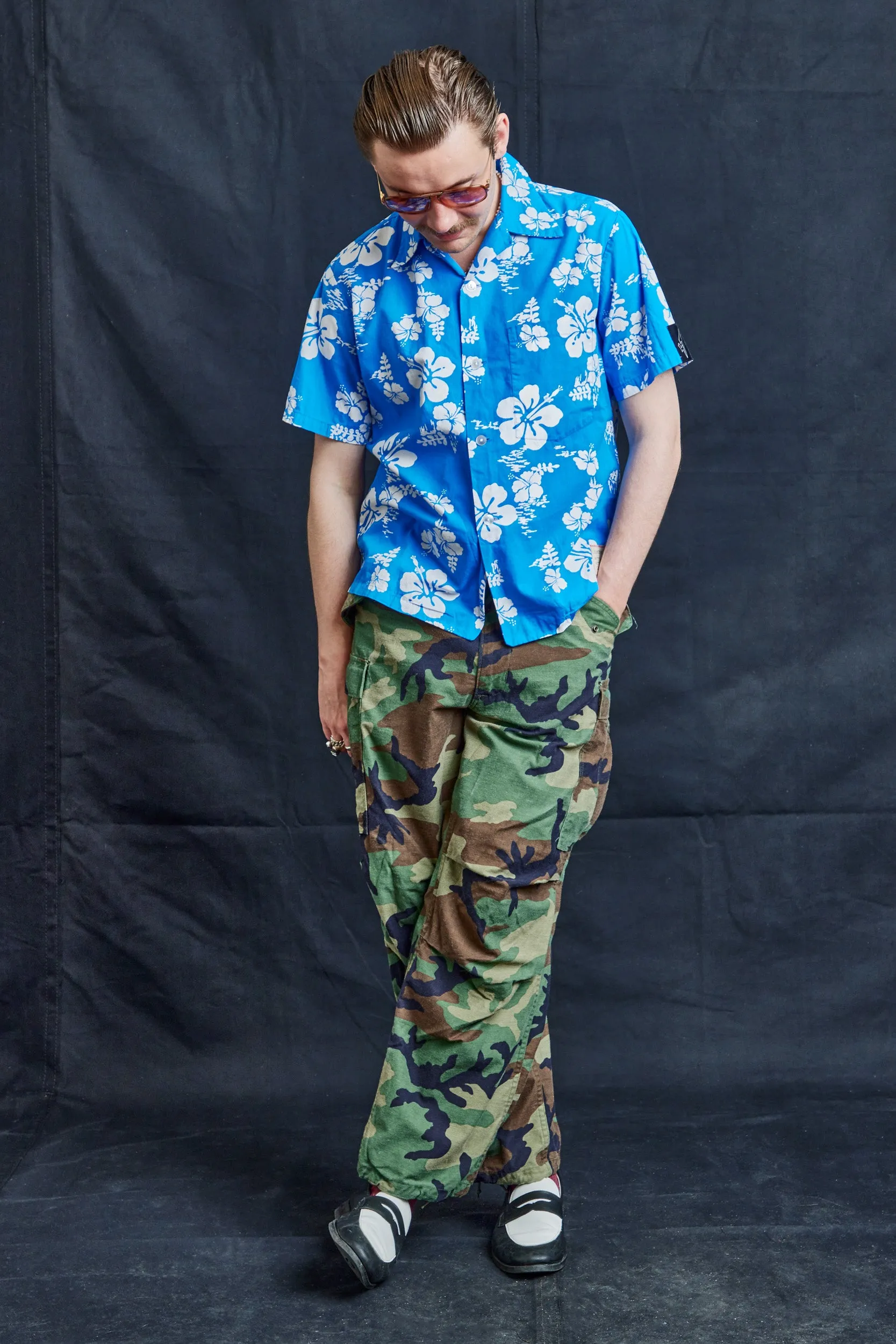 Lei Blue Hawaiian Shirt