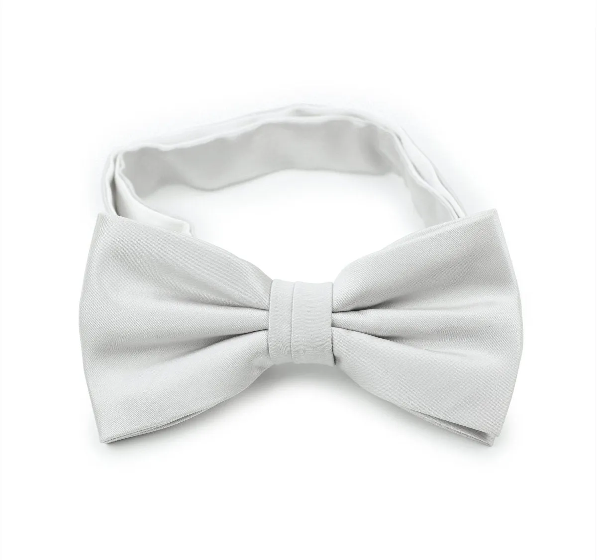 Light Silver Solid Bowtie