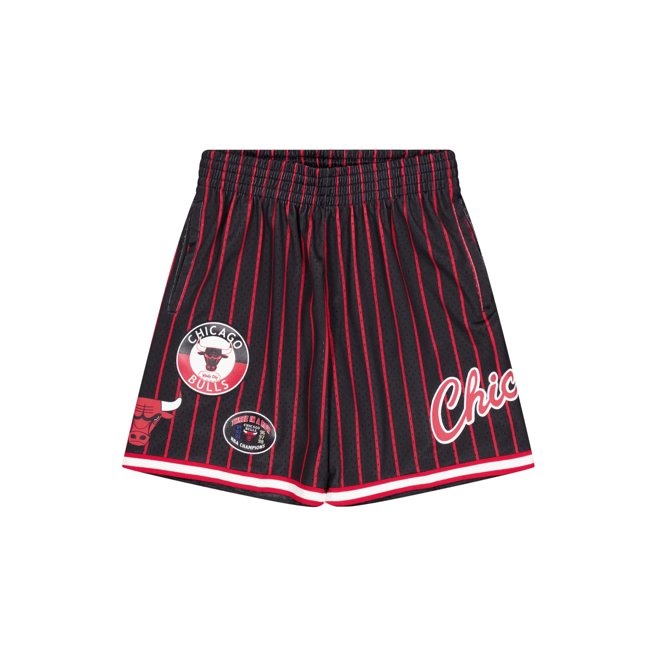 M&n City Collection Mesh Short Black/red