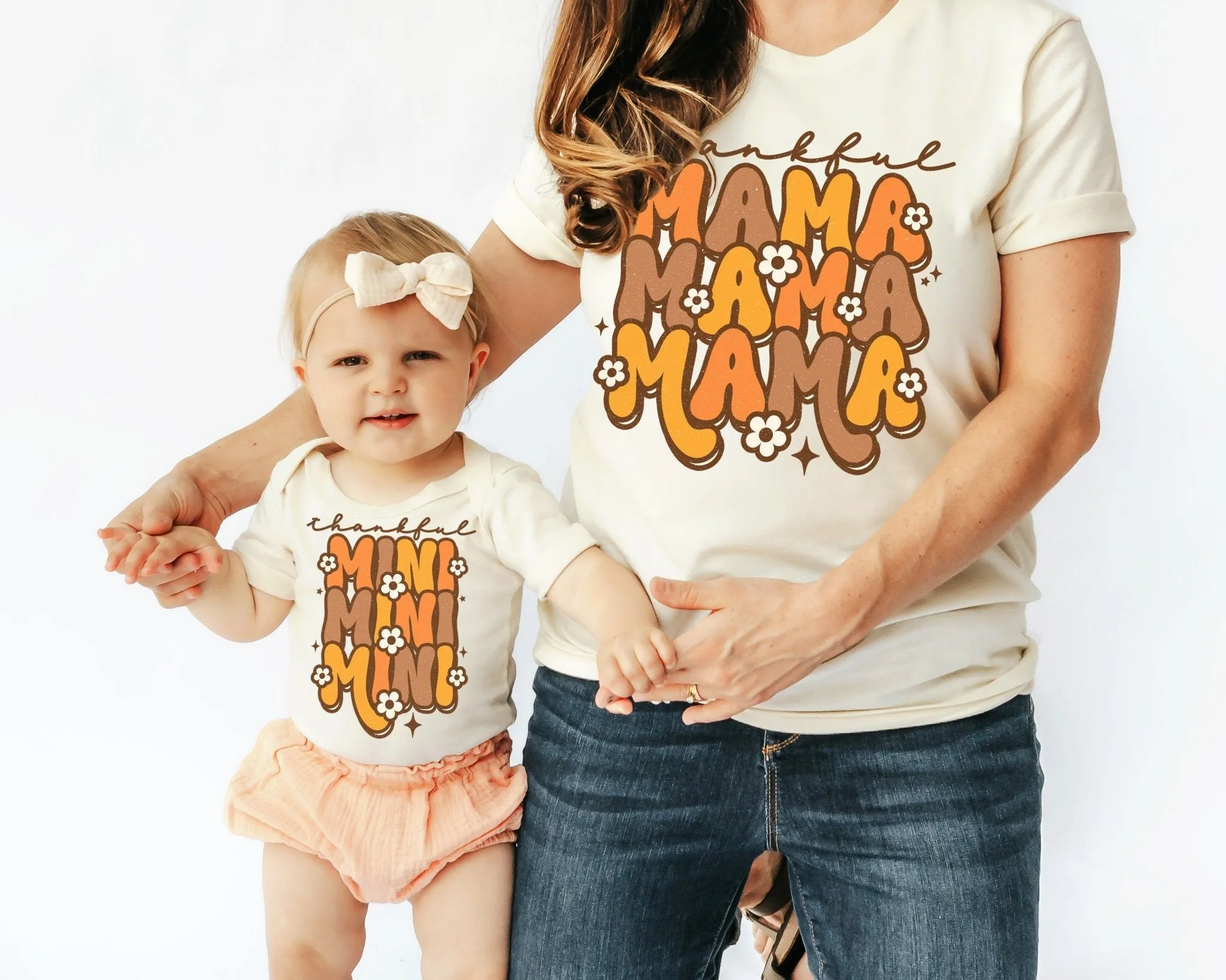 Matching Thankful Mommy and Me Thanksgiving Sweatshirts